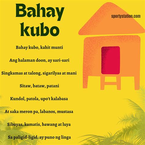 Bahay kubo translation in bisaya
